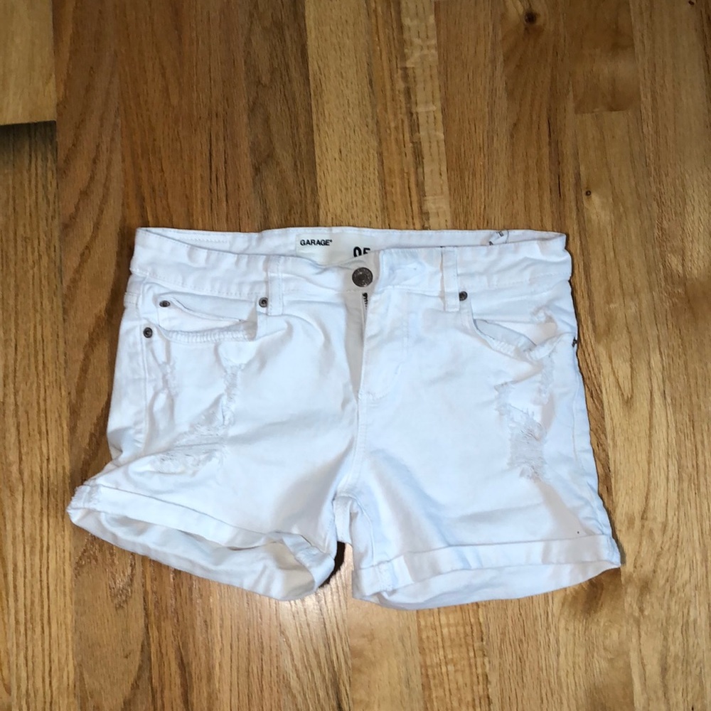 Garage white denim shorts- “favorite short”